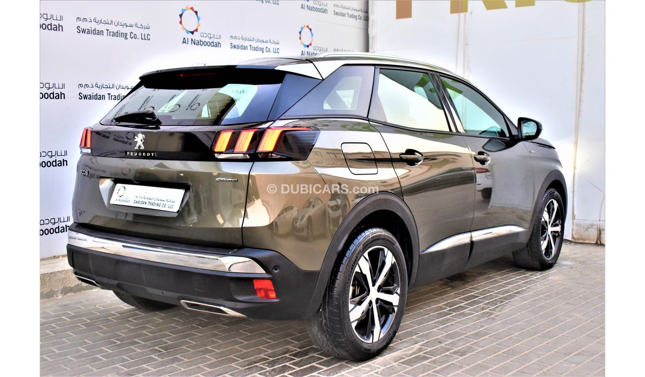 بيجو 3008 1.6L GT LINE 2019 GCC AGENCY WARRANTY UP TO 2023 OR 100,000KM