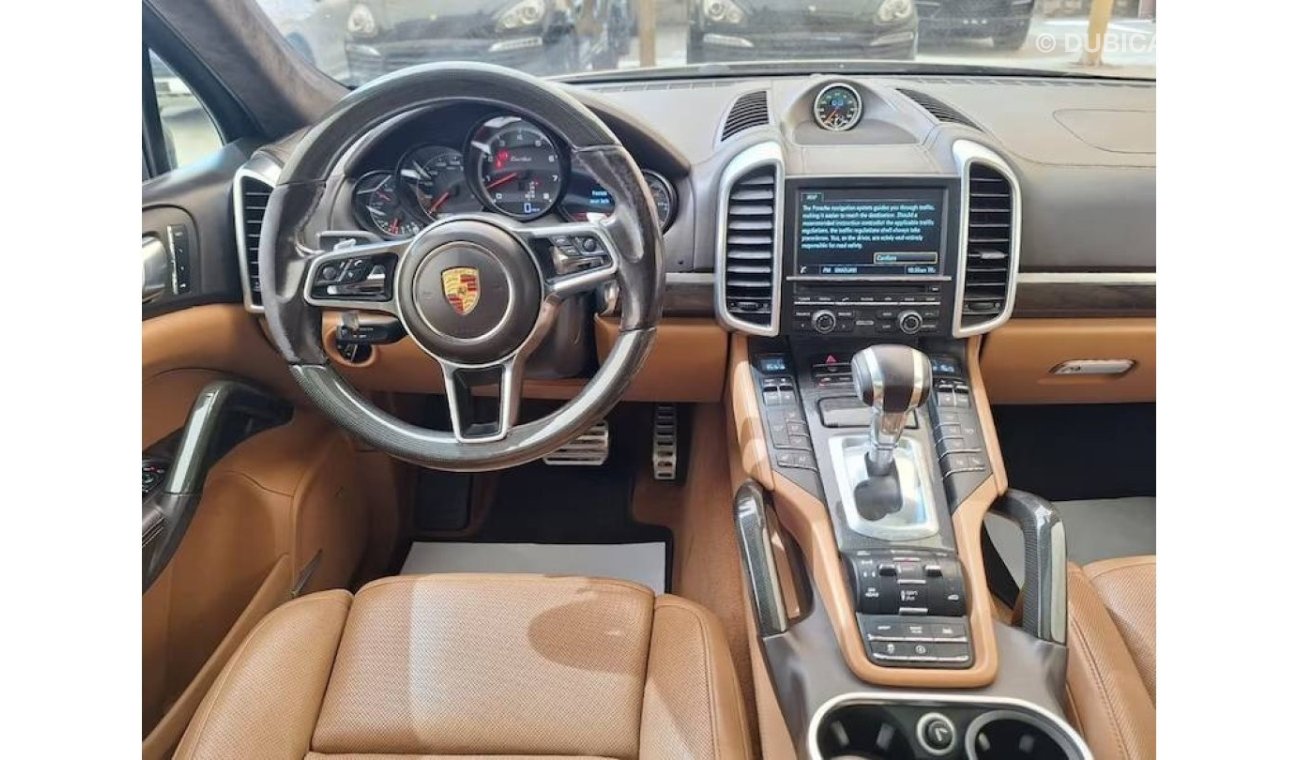 Porsche Cayenne Turbo PORSCHE CAYENNE TURBO 4.8L GCC 2015 WITH PADDLE SHIFT AND PANORAMIC ROOF IN EXCELLENT CONDITION