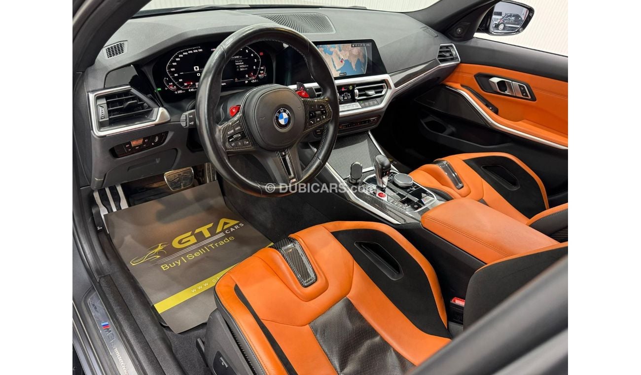 بي أم دبليو M3 Competition 3.0L 2021 BMW M3 Competition, Warranty, Service History, Carbon Fiber Package, Full Opti