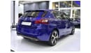 Peugeot 308 EXCELLENT DEAL for our Peugeot 308 GT-Line ( 2016 Model ) in Blue Color GCC Specs