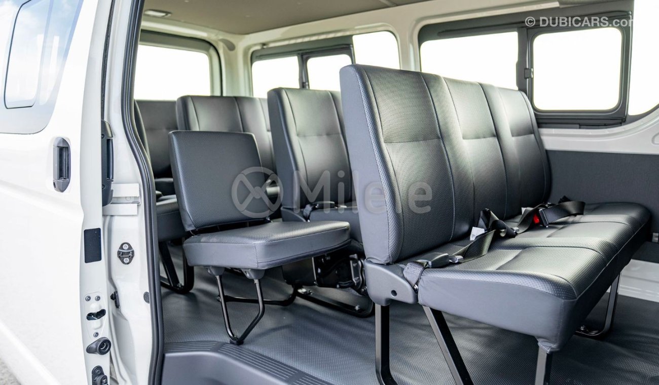 Toyota Hiace STD 2.7L PETROL 15-SEATER: DUAL AIRBAGS, FR+RR AC, VINYL SEATS