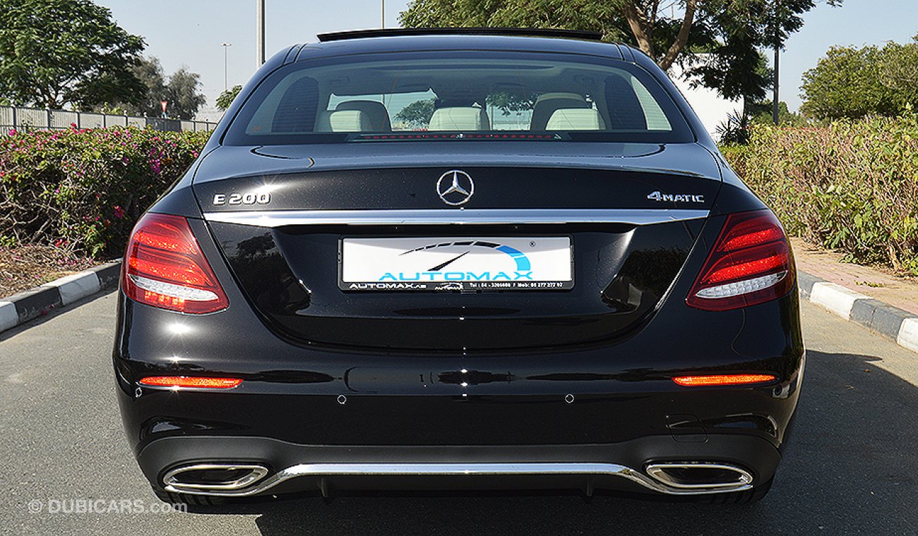 Mercedes-Benz E200 4MATIC 2020, 2.0L-Turbo, GCC 0km w/ 2Yrs Unlimited Mileage Warranty + 3Yrs Service @ EMC