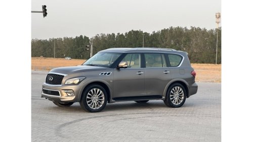 إنفينيتي QX80 لاكجري موديل 2016 خليجي فل مواصفات فتحه وجلد ومثبت سرعه وتحكم كهربي كامل ونظام صوت ممتاز