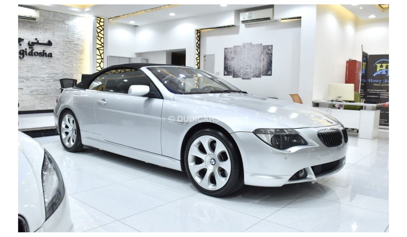 بي أم دبليو 650i EXCELLENT DEAL for our BMW 650i Convertible ( 2006 Model ) in Silver Color GCC Specs