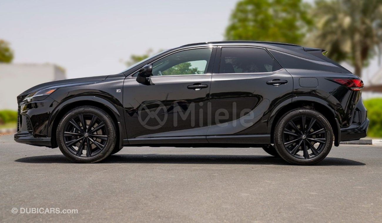 لكزس RX 500h 2.4L HYBRID - BLACK: F SPORT STYLING, HUD, PANORAMIC ROOF, 360 CAM, DIGITAL KEY