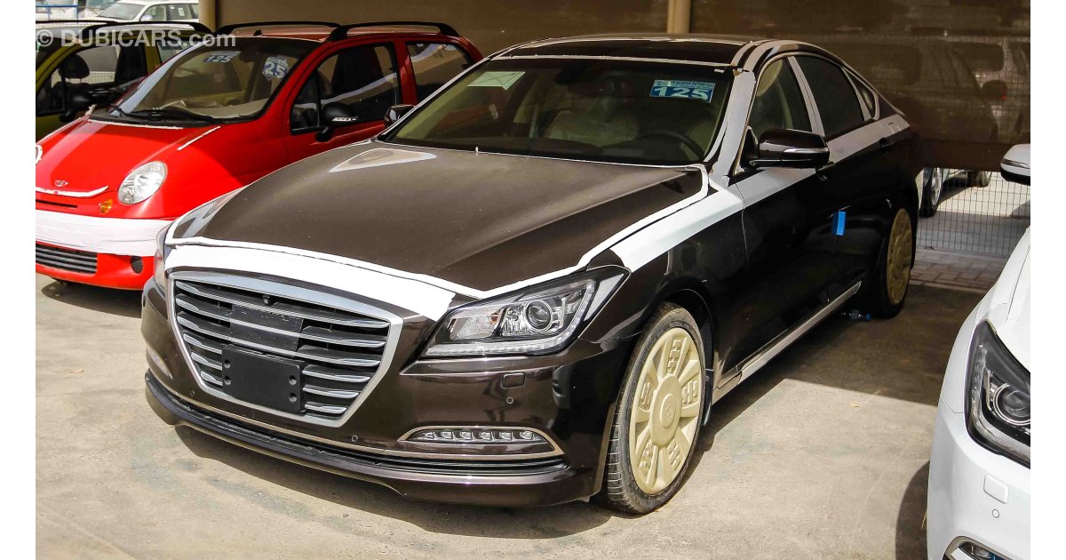 Hyundai Genesis for sale: AED 140,000. Brown, 2016