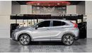 Mitsubishi Eclipse Cross GLS Full AED 900 P.M | 2018 MITSUBISHI ECLIPSE CROSS GLS | UNDER WARRANTY | GCC | 1.5L FULL OPTION