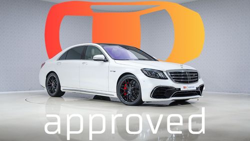 مرسيدس بنز S 63 AMG - AED 7,288 P/M - 2 Years Warranty