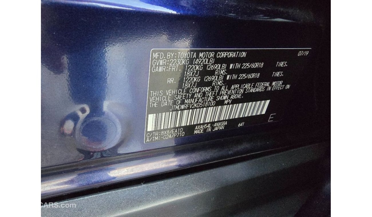 Toyota RAV4 2019 Model Hybrid Limited Paranomic roof , 360 camera and parking sensors