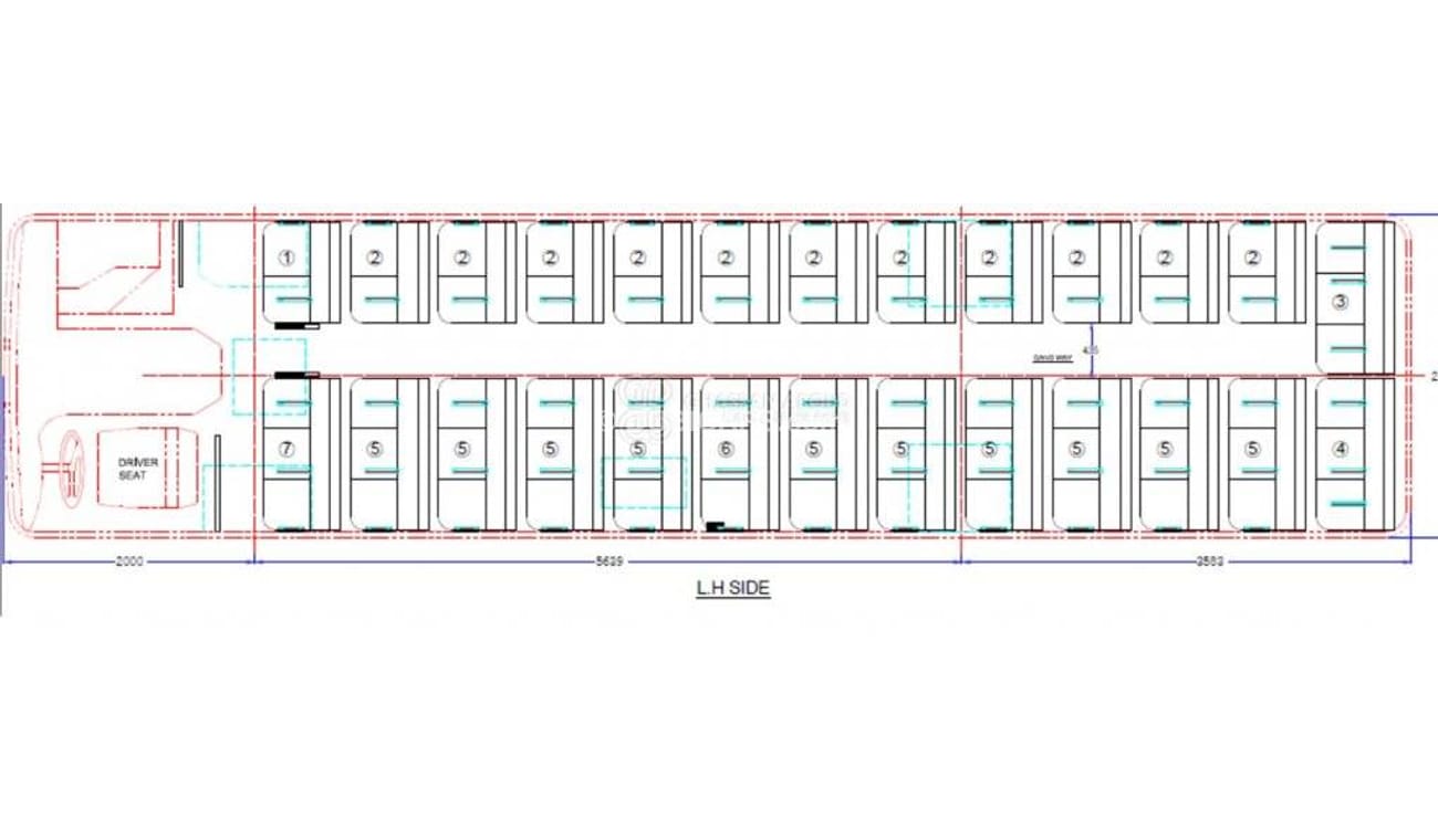 Ashok Leyland Falcon ASHOK LEYLAND FALCON 66+1 SEATER BUS, SINGLE DOOR AND NON A/C Bus Diesel