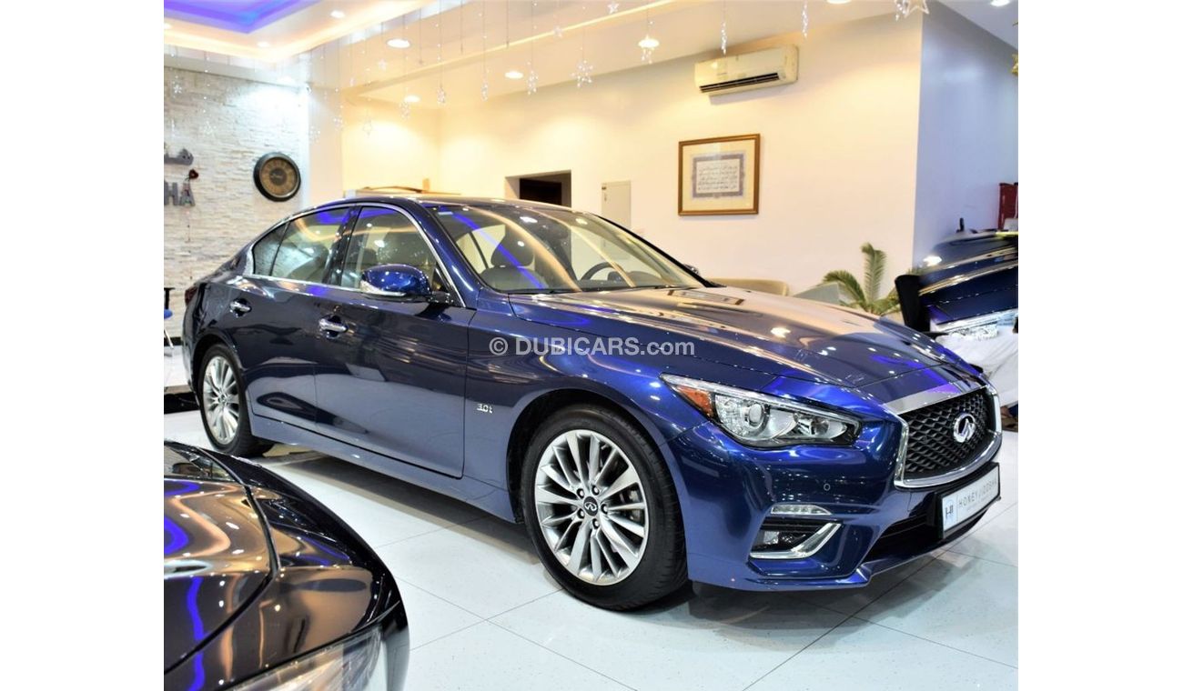 Infiniti Q50 EXECELLENT DEAL for Infiniti Q50 3.0t 2020 Model!! in Blue Color! GCC Specs ORIGINAL PAINT ( صبغ وكا