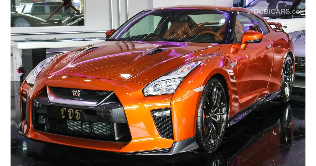 Nissan GT-R for sale: AED 440,000. Orange, 2017