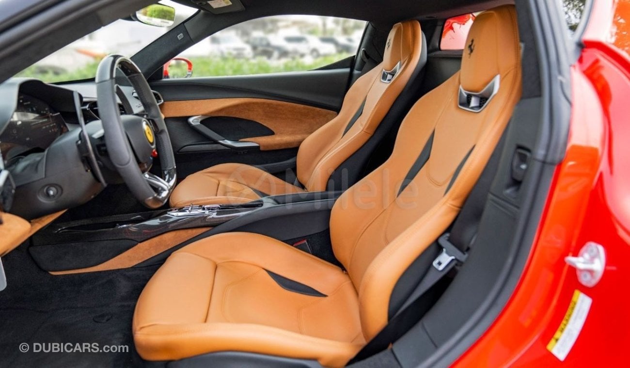 Ferrari 296 GTB RED EXTERIOR, BROWN INTERIOR, CARBON ACCENTS, AND 360 CAMERA