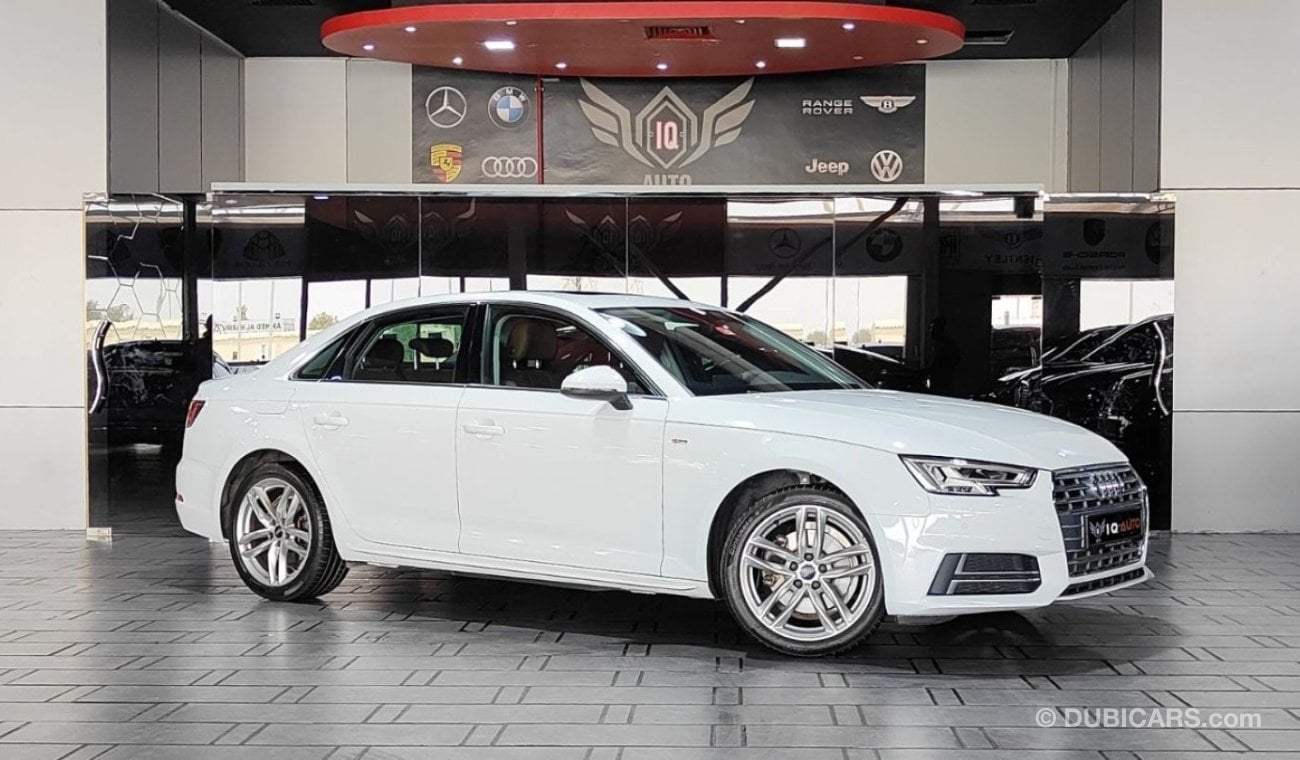 Audi A4 40 TFSI S-Line AED 1,200 P.M | 2018 AUDI A4 S-LINE 2.0L | UNDER WARRANTY | GCC | WITH SUNROOF