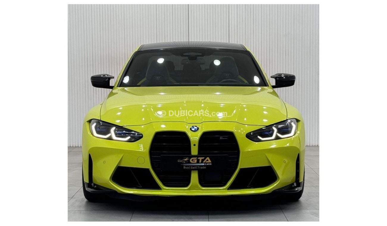 بي أم دبليو M3 2023 BMW M3 Competition SAO PAULO YELLOW, Aug 2026 BMW Warranty + Service Package, Full Service Hist