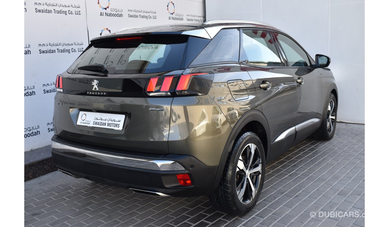 Peugeot 3008 AED 1279 PM  1.6L GT LINE GCC MANUFACTURER WARRANTY 2026 OR 100K KM