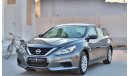 Nissan Altima 2017 Nissan Altima S (L33), 4dr Sedan, 2.5L 4cyl Petrol, Automatic, Front Wheel Drive