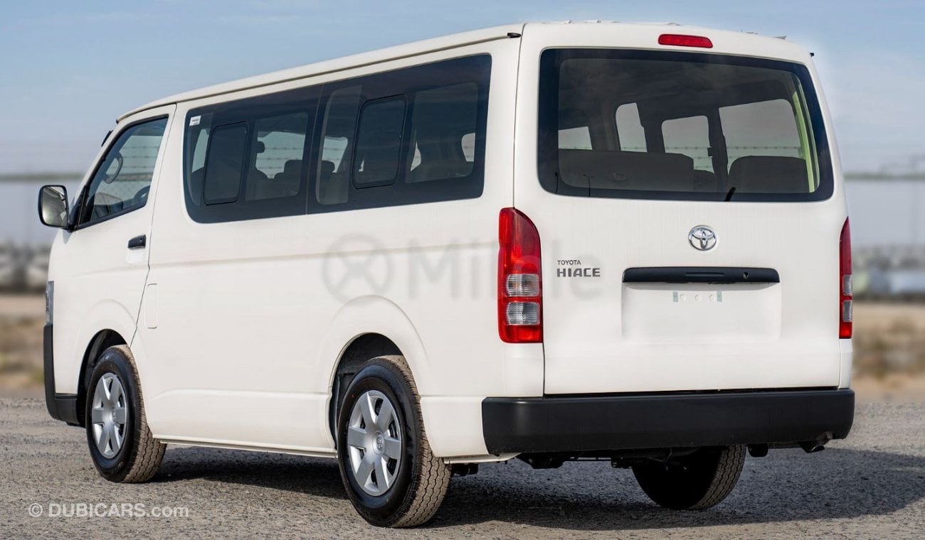 Toyota Hiace STD 2.7L PETROL 15-SEATER: DUAL AIRBAGS, FR+RR AC, VINYL SEATS