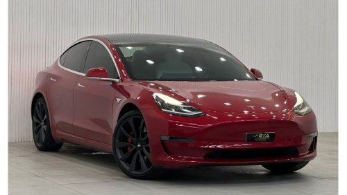 تسلا موديل 3 2020 Tesla Model 3 Performance, March 2028 Tesla Drive Unit + Battery Warranty, Low Kms, GCC